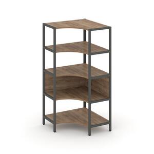 Односекционный угловой стеллаж четырехярусный