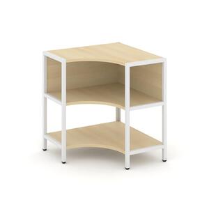 Односекционный угловой стеллаж двухярусный