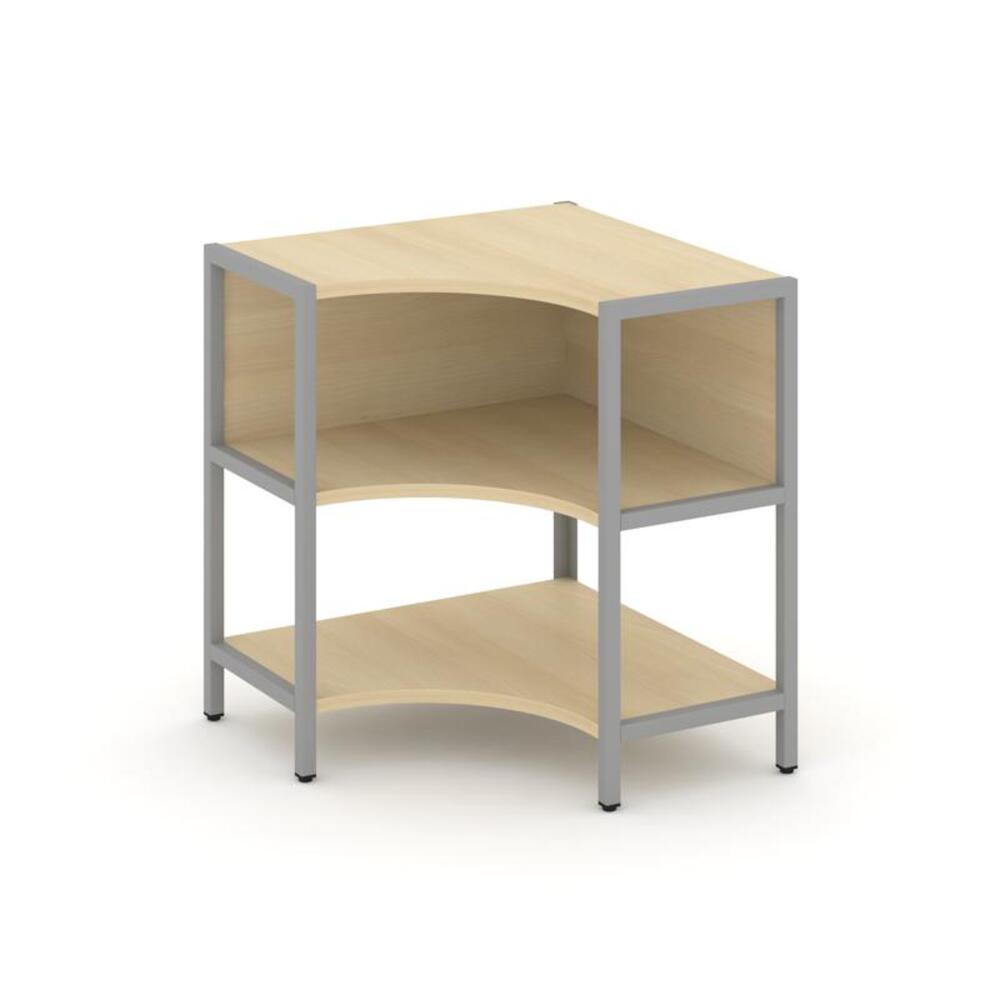 Односекционный угловой стеллаж двухярусный