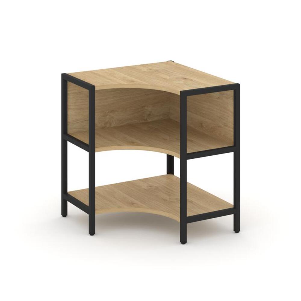 Односекционный угловой стеллаж двухярусный