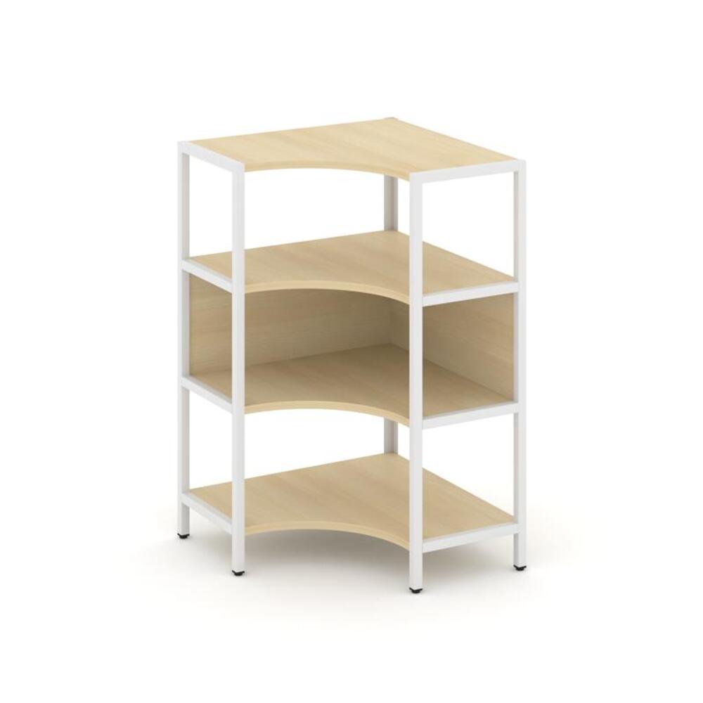 Односекционный угловой стеллаж трехярусный