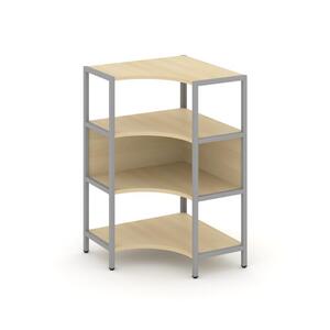 Односекционный угловой стеллаж трехярусный