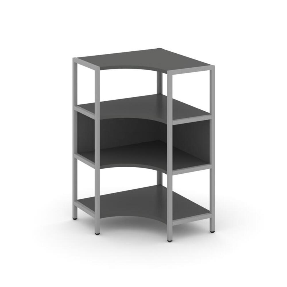 Односекционный угловой стеллаж трехярусный