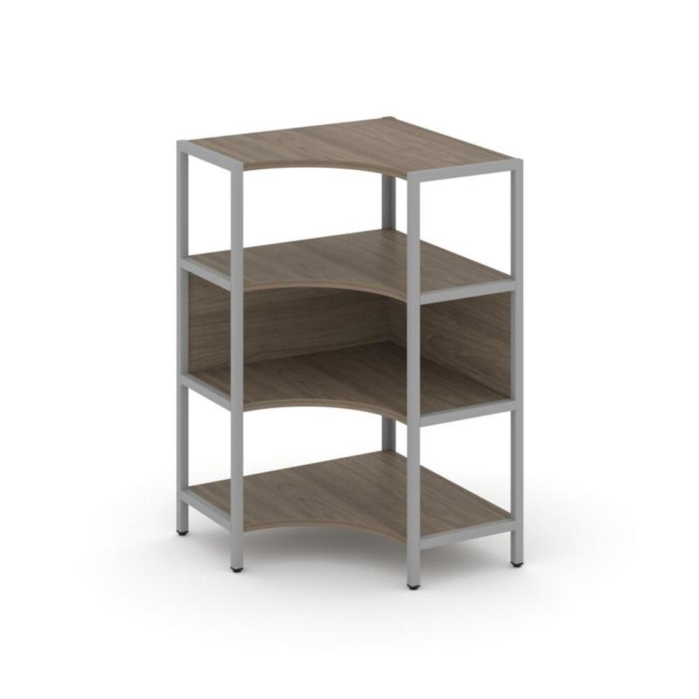 Односекционный угловой стеллаж трехярусный