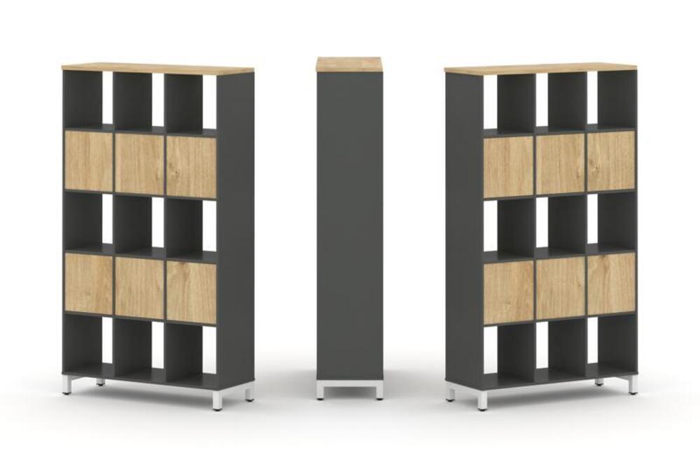 Набор стеллажа двухстороннего, 5 ярусов