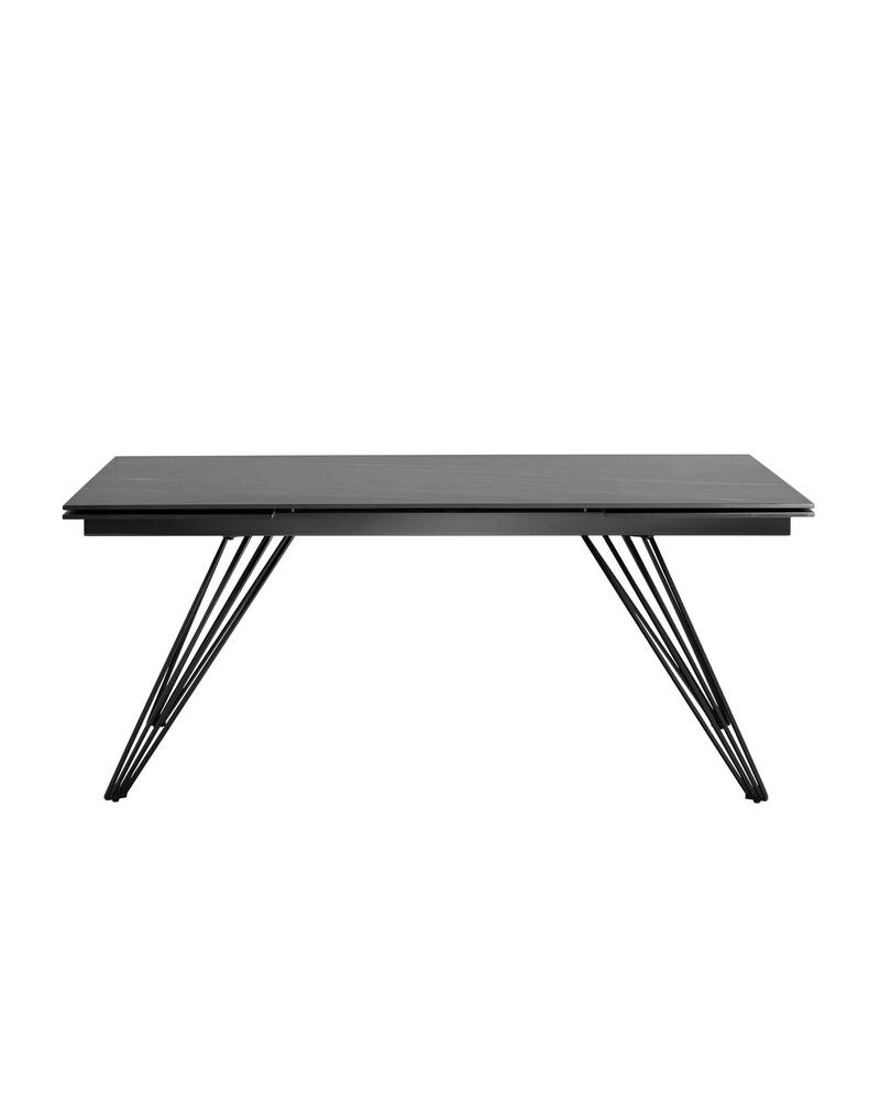 Стол обеденный Пандора раскладной 180-280*90 керамика темная