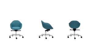 Кресло со средней спинкой на крестовине