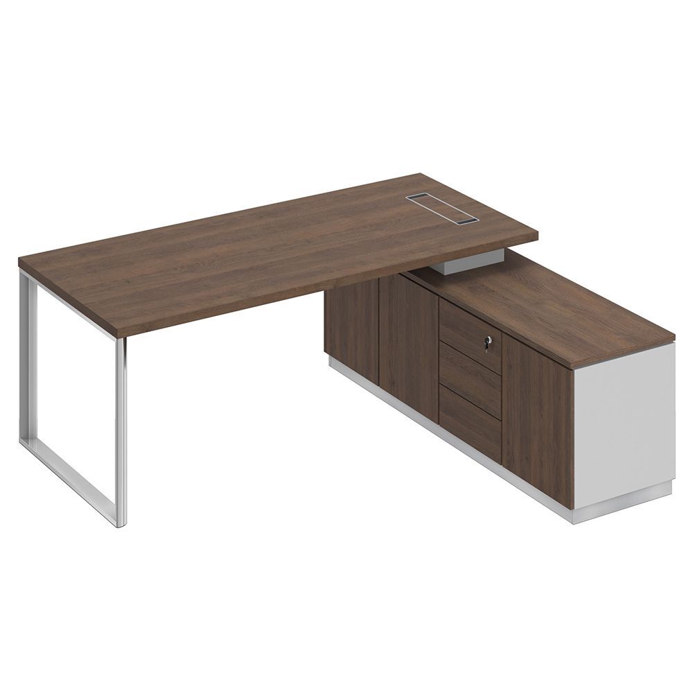 Стол руководителя на опорной тумбе (левый/правый)