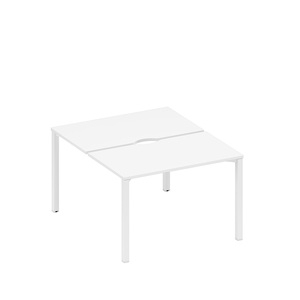 Рабочая станция на металлокаркасе, столешницы с вырезом (2*120)