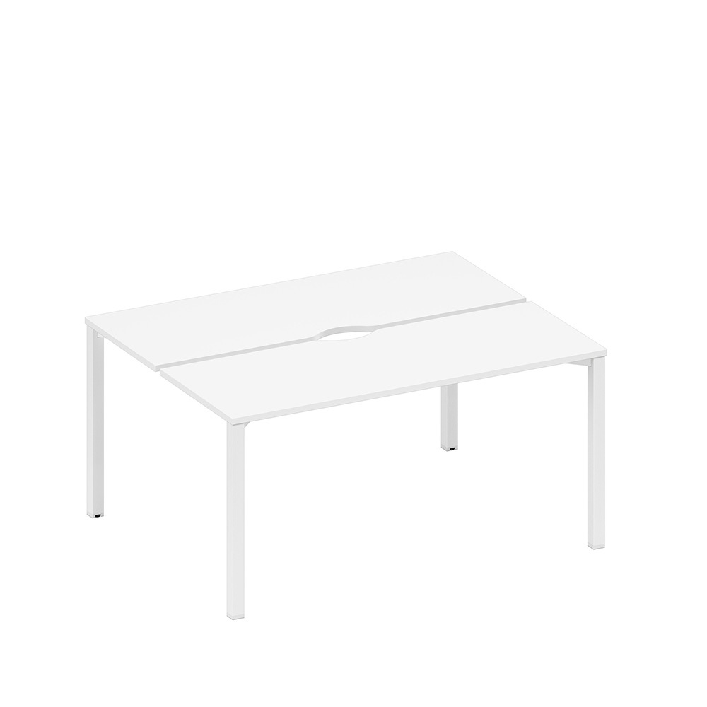 Рабочая станция на металлокаркасе, столешницы с вырезом (2*160)