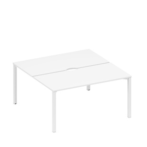 Рабочая станция на металлокаркасе, столешницы с вырезом (2*160)