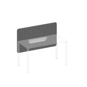 Экран настольный фронтальный тканевый с мягким наполнителем с кабель-каналом