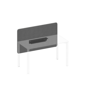 Экран настольный фронтальный тканевый с мягким наполнителем с кабель-каналом