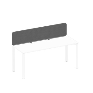 Экран настольный фронтальный тканевый с мягким наполнителем с кронштейнами