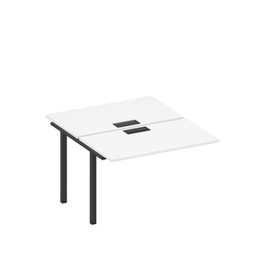 Секция стола рабочей станции на металлокаркасе, столешницы с заглушкой